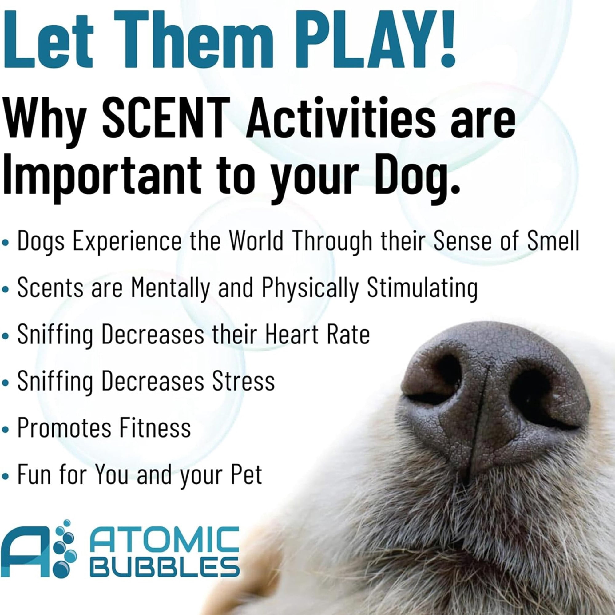 Atomic Bubbles: Back Yard Bubbles - 2 Pack, 4oz Bottles - Botanical Oils Blend, Dog Toy, Pet Safe Formula, Interactive Outdoor Pop & Chase Play