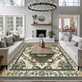 thumbnail image 3 of 5'x8' Area Rugs, Green Boho Indoor Outdoor Area Rug for Living Room Bedroom, Southwestern Geometric Vintage Ethnic Washable Bathroom Rugs Kitchen Floor Carpet Mats Home Decor Aesthetic, 3 of 8