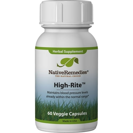 NativeRemedies High-Rite Blood Pressure Regulation Vegetable Capsules, 60