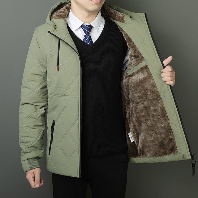 Yusimy Men's Slim Fit Double-Breasted Overcoat Mid-Length Pure Wool Trench Coat Classic Versatile Style