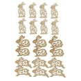thumbnail image 4 of Becaristey 20 Pcs Ornements en Bois Creux Lapin Non Finis Pièces de Forme Style Bois A 1Ensemble, 4 of 6