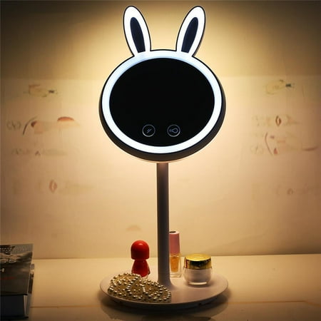 - Anauto Rabbit Double-sided Lighted Makeup Mirror Adjustable Table LED Lamp Makeup Mirror With 7X Magnifying Glass Adjustable Rotation Counter top