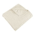 thumbnail image 3 of Levtex Home - Cloud Waffle - Throw - Waffle Textured - Undyed Cream - Throw (50x60in.) - Cotton, 3 of 5