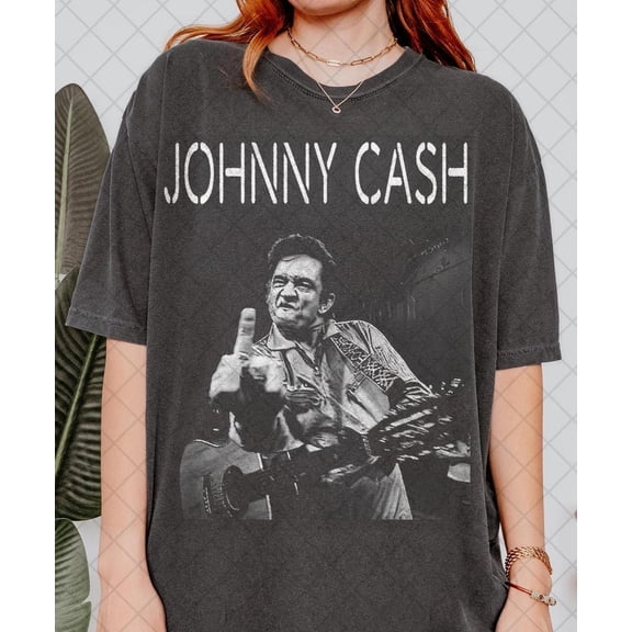 Comfort Colors Johnny! Cash Finger Shirt, Men's Women's Tee, All Size