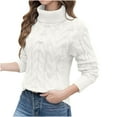 thumbnail image 2 of YueHuiYing Casual Long Sleeve Sweaters for Women Loose V Neck Ribbed Knit Pullover Tops Womens Fall Fashion 2025, 2 of 8