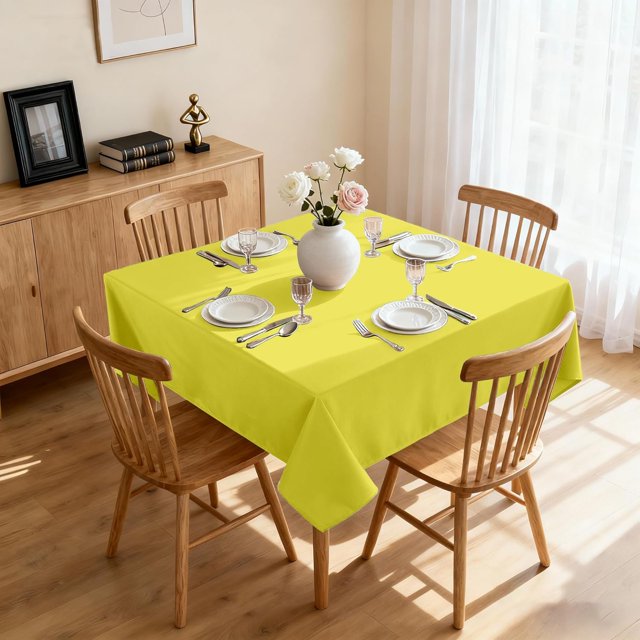Black Table Cloths Rectangular 60 x 84 Inch, Waterproof Rectangle Table Cloth Stain Resistant Tablecloth, Spillproof Washable Table Cover for Dining, Buffet, Parties, Holiday, Events, Wedding