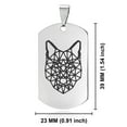 thumbnail image 2 of Stainless Steel Geometric Polygon Wolf Animal Dog Tag Keychain Circle Ring, 2 of 2