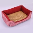 thumbnail image 3 of Kuymtek Paja Bambú Refrigeración Cama para Gatos Cómoda Cama para Colchoneta Suministros para (Marrón S), 3 of 9