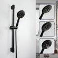 thumbnail image 2 of Matt Black 3 Function Handheld Shower Head Adjustable Slide Bar with Hand Held Shower & Hose Wall Mount Shower Sliding Bar Set (Slide Bar only), 2 of 7