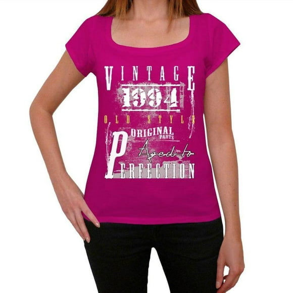 Women's Graphic T-Shirt Original Parts Aged To Perfection 1994 30th Birthday Anniversary 30 Year Old Gift 1994 Vintage Eco-Friendly Ladies Short Sleeve Novelty Tee