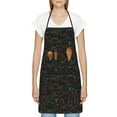 thumbnail image 3 of Easygdp Doodle Dinosaur Apron Waterdrop Resistant with 2 Pockets,Oil Resistant Cooking Kitchen Chef Apron for Women Men, 3 of 7