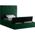 thumbnail image 2 of Maklaine Contemporary Solid Wood Tufted Velvet Twin Bed in Green, 2 of 6