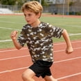thumbnail image 6 of Girls Oversized Tie-Dye T-Shirt Brown Brushstroke Print Loose Short Sleeve Soft Stretchy Tee for Ages 6-14,Size 10 T, 6 of 9