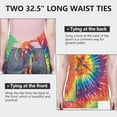 thumbnail image 6 of Colorful Tie Dye Pattern Apron-Garden Aprons for Women with Pockets-Cotton Linen Waterproof Kitchen Cooking Gardening Aprons Adjustable for Kitchen,Cooking,BBQ and Salon 33x27 Inch, 6 of 7