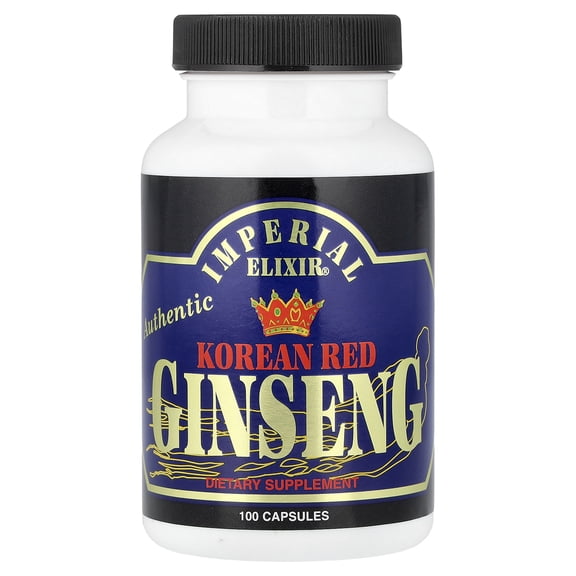 Imperial Elixir Korean Red Ginseng - 600 mg each - 100 Capsules