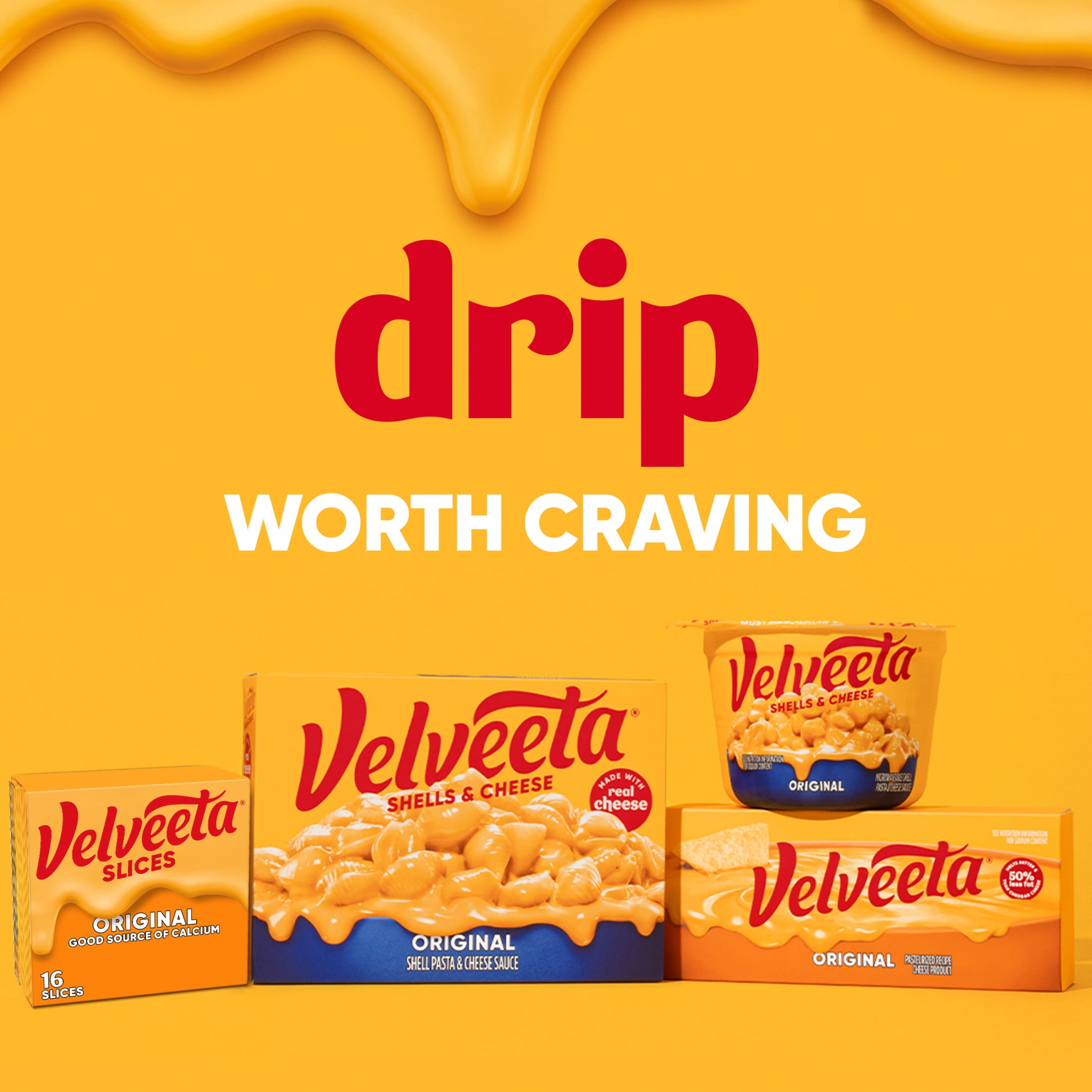 Velveeta Slices Original Cheese, 16 ct Pack