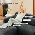 thumbnail image 6 of U-shaped Boneless Sofa 32D High Density Sponge Bottom Anti-Slip Design With Chaise Free Combination Full-compression Vacuum Packaging Deep Seat Design For Bedroom,Study,And Home Theater,Dark Grey, 6 of 9