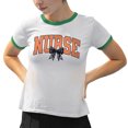 thumbnail image 2 of Halloween Nurse Ringer Tee Shirt Unisex Small White/Kelly Green, 2 of 5