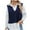Blue, variant on Women's Fashion Casual New Style Slim V-Neck Sleeveless Waistcoat Knit Sweater Top for Women Stylish Knit Vest Cardigan Sleeveless Sweater Top