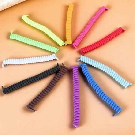 TOYMYTOY 11 Pairs Bungee Shoe Laces For Sports No Tying Durable Assorted Color