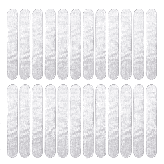 ROSEXIXI Bathtub Non-Slip Stickers, 24-Pack 0.8" x 15" Transparent PEVA Anti-Slip Tape - Waterproof Adhesive Shower Strips for Bathrooms, Tubs, Stairs and Wet Floors