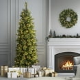 thumbnail image 4 of 6.5 ft. Pre-Lit Artificial Carolina Pine Slim Christmas Tree, Green, Clear Lights, Includes Stand, 4 of 9