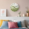thumbnail image 3 of Wall Clock Sage Green Waves Clocks PVC Silent Non-Ticking Battery Operated Decorative Abstract Gradient Fluid Art Round Clock for Home Living Room Kitchen Bedroom Office School Wall Decor 14 Inch, 3 of 9