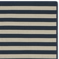 thumbnail image 5 of SAFAVIEH Four Seasons Mitre Striped Polyester Runner Rug, Ivory/Navy, 2'3" x 8', 5 of 7