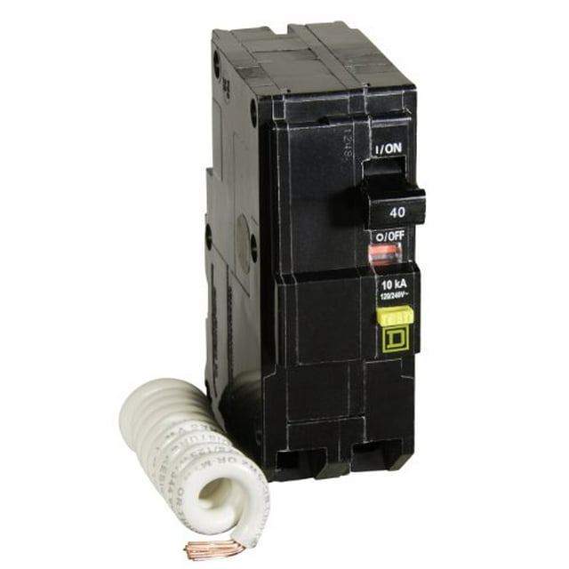 Square D - QO240GFICP QO Circuit Breaker, 40-Amp, 120/240V, 2-Pole, GFCI, Plug-In Mount