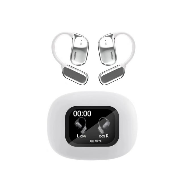 Audífonos Inalámbricos Bluetooth 5.4 Audífonos de Traducción Inteligentes, Pantalla de Cancelación de Ruido de Oído Abierto, Audífonos Inalámbricos de Traductor de 100+ Idiomas Bluetooth, Larga Vida Ú
