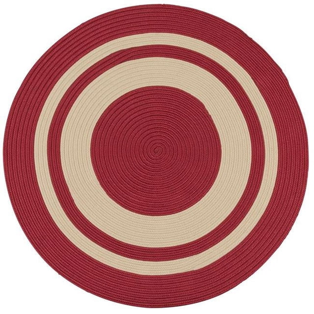 Colonial Mills Rug CN60R120X120 Coronado Round Braided Rug Red - 10 ft.