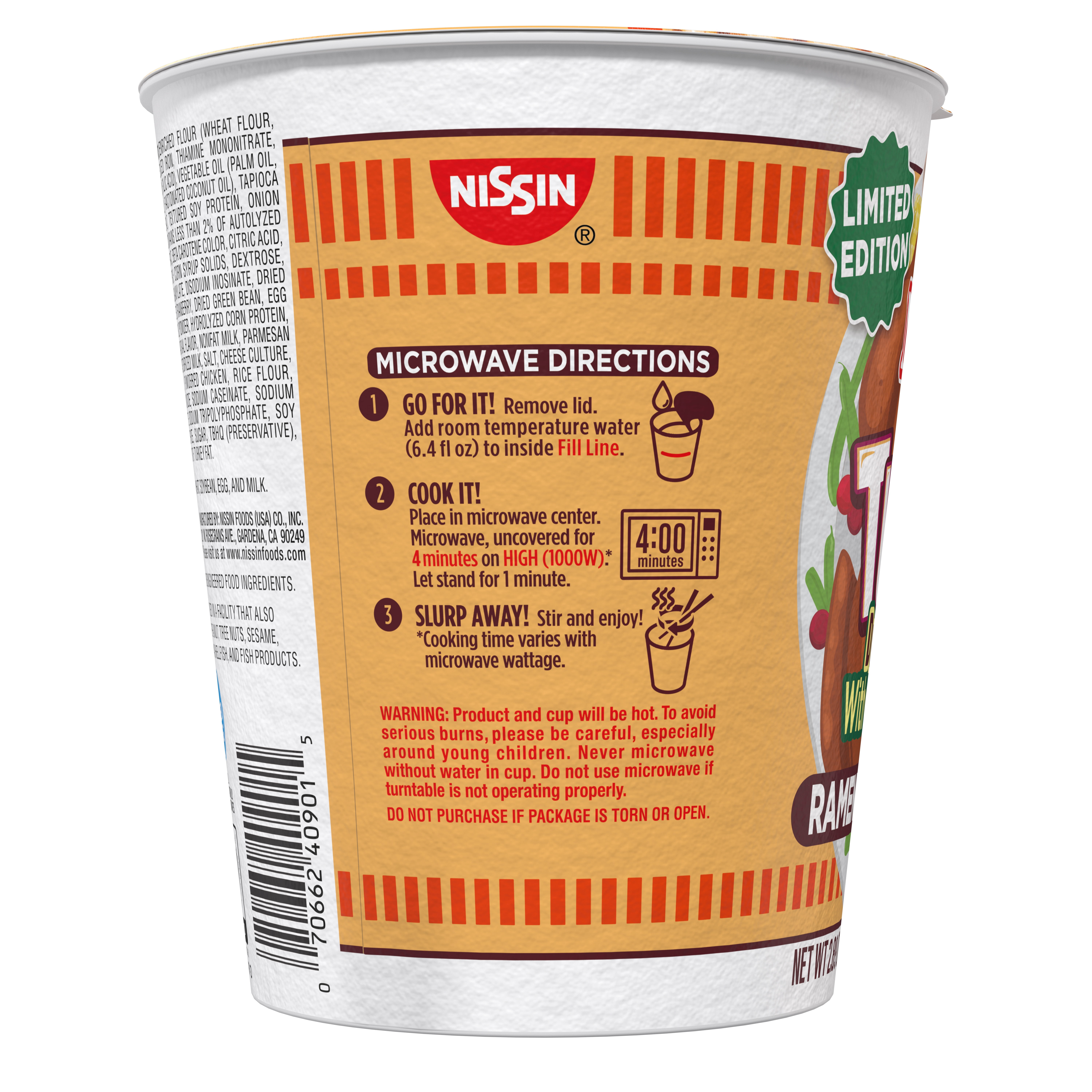 Nissin Foods Cup Noodles Limited Edition Ramen Noodles Turkey Dinner Flavor, 2.75oz Shelf Stable Cup