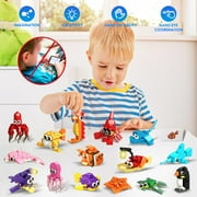 HogoKids 24 Pack Party Favors Building Set, 629pcs Marine Animals Blocks Toy for Kids Aged 6-12