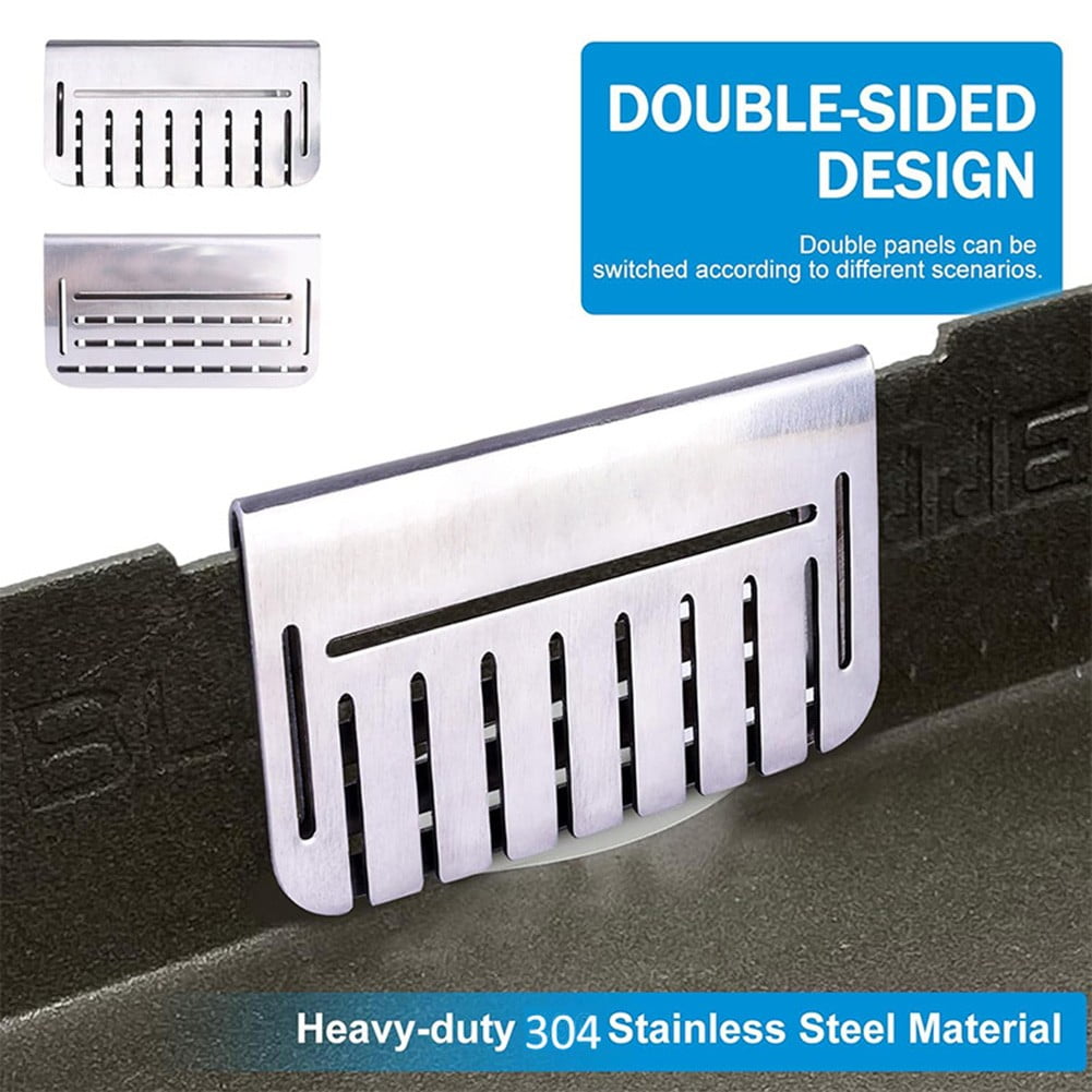 Grease Gate Spatula Holder For Griddle Grease Trap Grill Food Mesh Screen Block Rack Gr Stainless Steel 0418