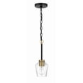 thumbnail image 3 of Craftmade Avante Grand 1 Light Mini Pendant, Flat Black / Satin Brass, 56991-FBSB, 3 of 6