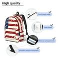 thumbnail image 4 of Rateoe Vintage American Flag Pattern Canvas College Laptop Backpack,Travel Daypack,Durable Rucksack Travel Notebook Bag School Backpack Book Bag for Men Women-Small, 4 of 7