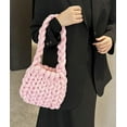 thumbnail image 3 of Kukuzhu Woven Tote Bag Women Bucket Shoulder Bag Chic Soft Shopping Hobo Bag, 3 of 7