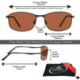thumbnail image 2 of proSPORT Hd Blue Light Blocking Sunglass Men Women High Definition Amber Lens Metal Frame, 2 of 6
