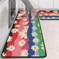 thumbnail image 2 of Kitchen Rugs Sets Of 2,Pioneer Flower Floral Print Pattern Anti Fatigue Kitchen Mat Rugs Non Slip Washable,Decorative Kitchen Floor Mats for Kitchen,Sink,Laundry,17"x47"+17"x47", 2 of 5
