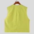 thumbnail image 4 of Yaoyar Mens V-Neck Sleeveless Casual Vest with High Waist Wide Leg Shorts Matching Two Piece Set Coordinated Outfit Complete Ensemble, 4 of 8