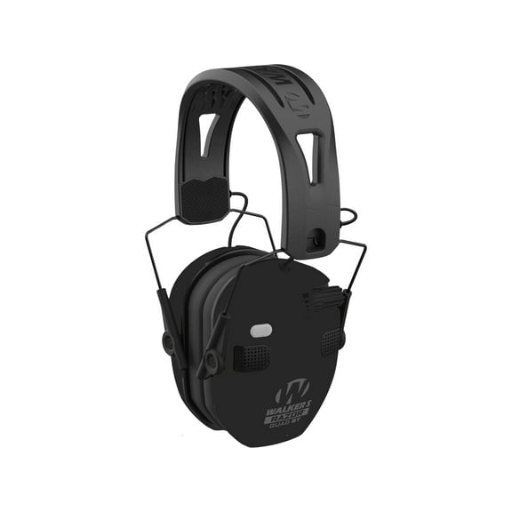Walker's Razor Slim Quad Bluetooth Electronic Ear Muffs Black Tacti-Grip Headband and Gel Earpads