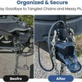 thumbnail image 3 of Upgraded Trailer Towing Organizer, 7 Way Plug Heavy Duty Trailer Chain Wire Harness Holder, Anti-Rust High Hardness Aluminum Metal RV Accessories, 3 of 4