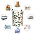 thumbnail image 6 of Balery Aabstract Eyes Round Laundry Basket with Handles Waterproof Freestanding Laundry Hamper for Clothes Toys in the Dorm and Family-, 6 of 8