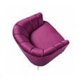 thumbnail image 3 of Furniture of America Elvie Mid-Century Modern Velvet Accent Chair in Purple, 3 of 5