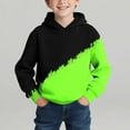 thumbnail image 2 of Atogsazn Kids Boys Oversized Hoodies Children Casual Gradient Fleece Long Sleeve Pullover Sweatshirt Fall Winter Tops 02-Green 11-12 Years Fashion, 2 of 7