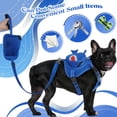 thumbnail image 4 of Dog Backpack Harness, Cute Dog Harness with Leash, Dog Harness with Backpack, No Pull Dog Saddle Bag Puppy Vest, Mesh ~ Self Bag with D-Ring, Dog Hiking Backpack for Small Medium Dogs S, 4 of 14