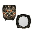 thumbnail image 3 of FKELYI Office Chair Slipcover for Backrest & Cushion Seat 2 Pcs Vintage Butterfly Mushroom Moon Print Stretchable Swivel Computer Chair Cover Dustproof Armchair Protector, 3 of 7