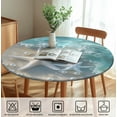 thumbnail image 6 of Round Fitted Tablecloth with Elastic 46"-50", Seastar Table Cover for Party Picnic Kitchen Dinner Decor, 52", 6 of 6