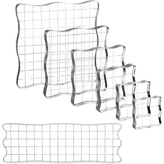  Whaline 4 Pieces Stamp Blocks with Grid and Grip, Acrylic Clear  Stamping Blocks Set Essential Stamping Tools for Scrapbooking Crafts Making  : Arts, Crafts & Sewing