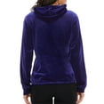 thumbnail image 6 of YouLoveIt Women's Velour Sweatshirt Long Sleeve Soft Hoodie Sweatshirt Winter Warm Pullover Hooded Tops Casual Active Sweatshirt Jacket Coat Velvet Sweatshirt Plus Size, 6 of 6